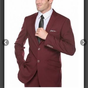 Milano Moda men's 2 piece burgundy suit